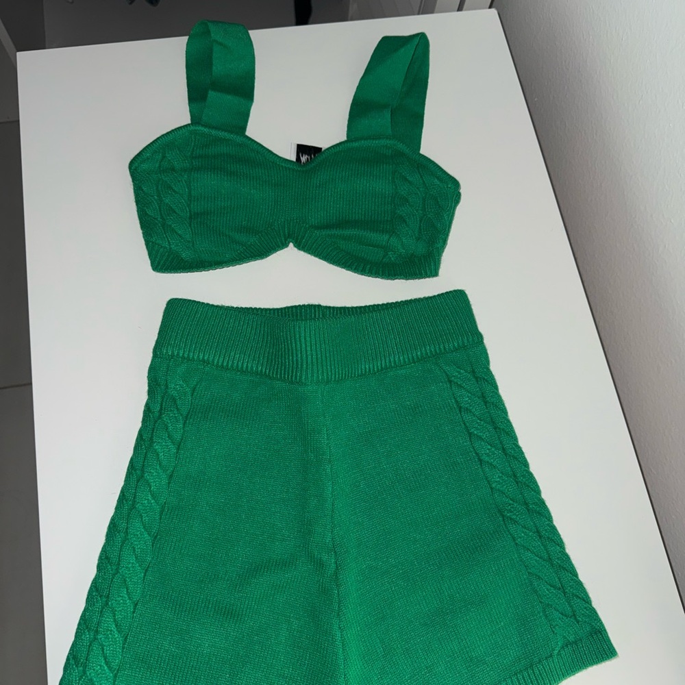 Princess Polly Green Knit Shorts